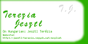 terezia jesztl business card