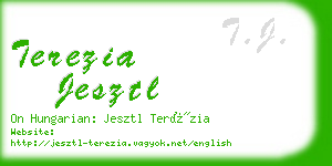 terezia jesztl business card